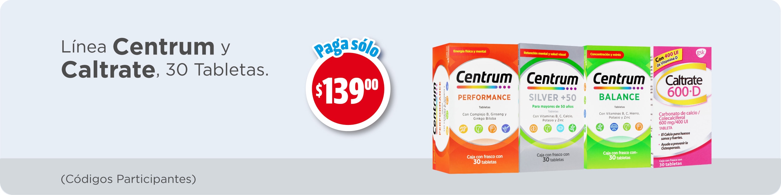 Linea centrum y caltrate $139 codigos participantes 